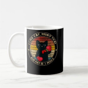 Muay Thai Funny Cat Kickboxing Thailand Boxing Cat Coffee Mug