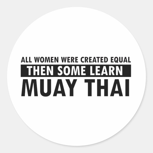 Muay Thai gift items Classic Round Sticker (Front)