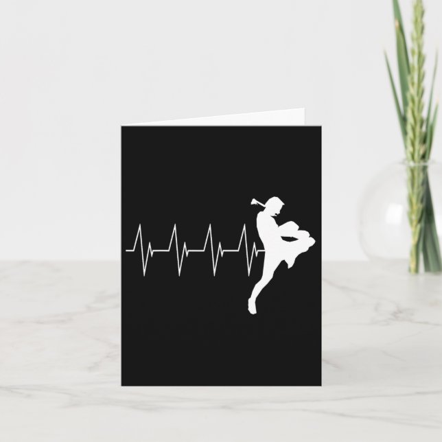 Muay Thai Heartbeat Thai Boxing  Card (Front)