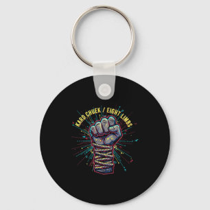 Muay Thai Kard Chuek Eight Limbs Fist MMA Thailand Keychain