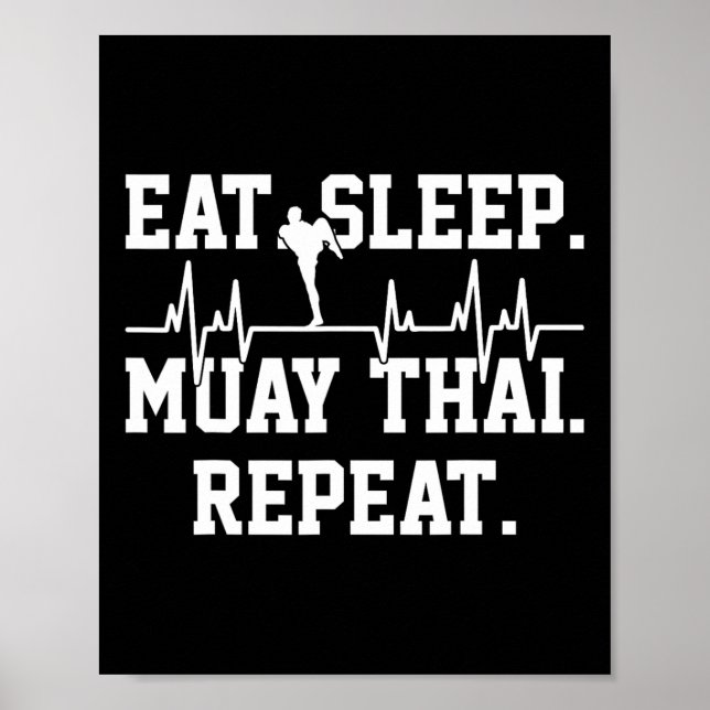 Muay Thai Kickboxing Gift  Poster (Front)