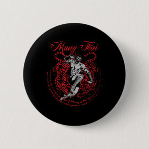 Muay Thai Kickboxing Martial Art Fighter Thai Boxi 2 Inch Round Button