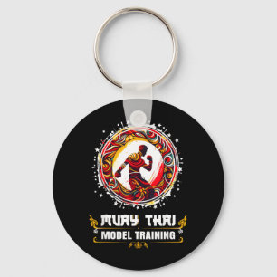 Muay Thai Kickboxing MMA Fighting Gym Culture Keychain