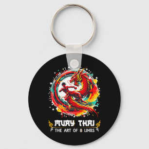 Muay Thai Kickboxing MMA Thai Fighter Eight Limbs Keychain