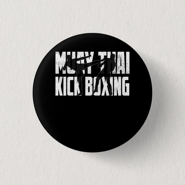 Muay Thai Kickboxing Professional Fighters Martial 1 Inch Round Button (Front)