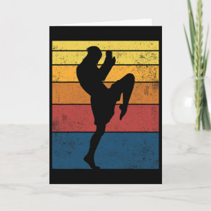 Muay Thai Kickboxing Retro Vintage Gift _1  Card