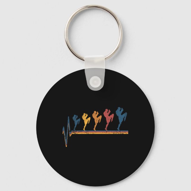 Muay Thai Kickboxing Thai Boxing _1  Keychain (Front)