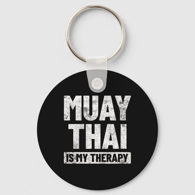 Muay Thai Kickboxing Thai Boxing  Keychain (Front)