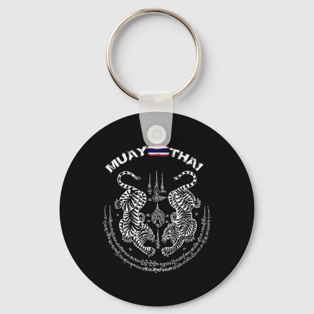 Muay Thai Kickboxing Thailand  Keychain (Front)