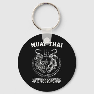 Muay Thai Kickboxing Tiger Fighter Sak Yant Mma Keychain