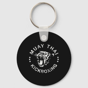 Muay Thai Kickboxing Tiger T Shirt Keychain