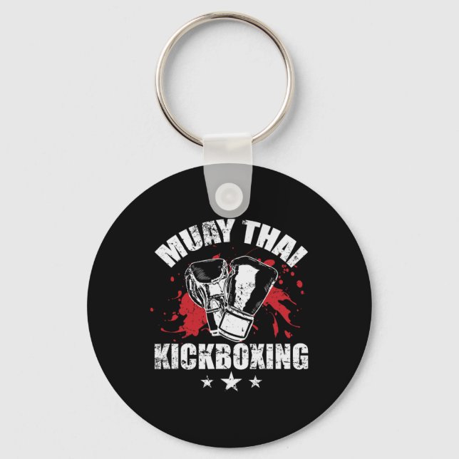 Muay Thai Kickboxing Traditional Techniques  Keychain (Front)