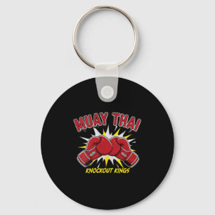 Muay Thai Knockout Kings Red Boxing Glove Fighter Keychain