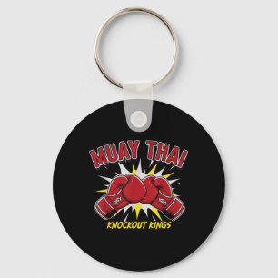 Muay Thai Knockout Kings Red Boxing Glove Fighter Keychain