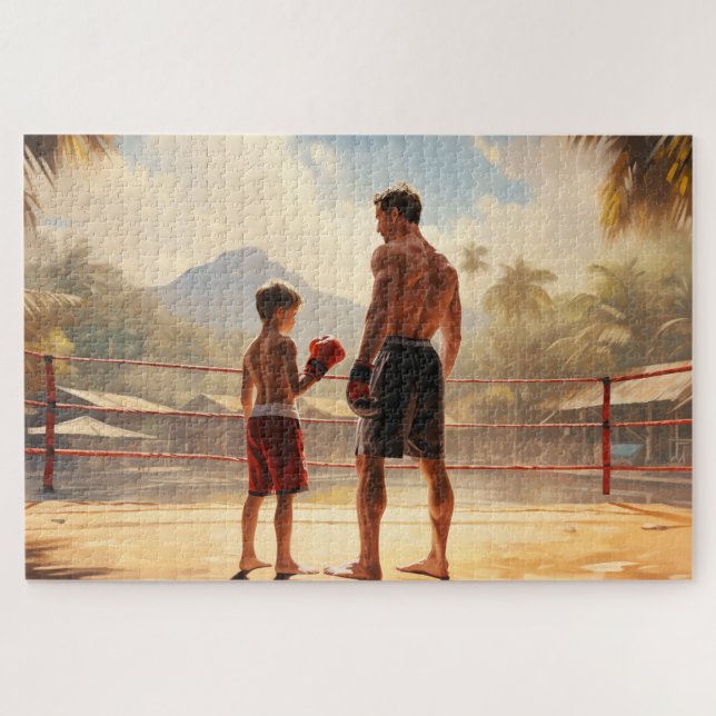Muay Thai Legacy: Father-Son  Jigsaw Puzzle (Horizontal)