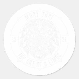 Muay Thai Lion - Muay Thai And Thai Boxing Classic Round Sticker