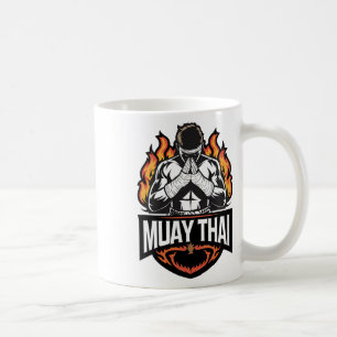 Muay Thai Logo - Thai Boxing Fighter Coffee Mug