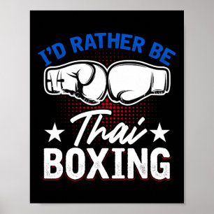 Muay Thai Martial Art Kickboxing Comt Sports Thai  Poster