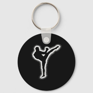 Muay Thai Martial Arts Kickboxer Kids Boys Men Kic Keychain