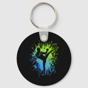 Muay Thai Martial Arts Kids Boys Kickboxing Keychain