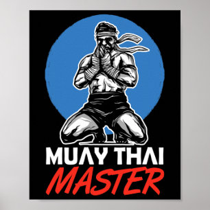Muay Thai Master Hobby Martial Arts Boxing Fighter Poster