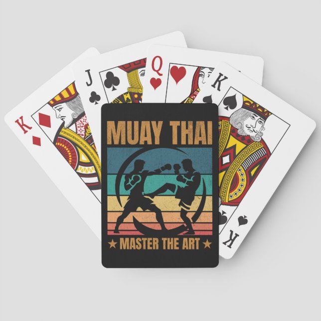 Muay Thai Master The Art Boxer Boxing Practitioner Playing Cards (Back)