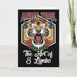 Muay Thai Mma Tiger 8 Limbs Art Kickboxing Card