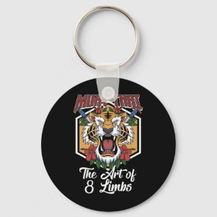 Muay Thai Mma Tiger 8 Limbs Art Kickboxing Keychain