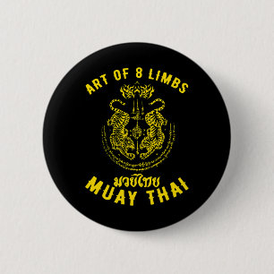 Muay Thai Mma Tiger Eight Leg Kickboxing  2 Inch Round Button