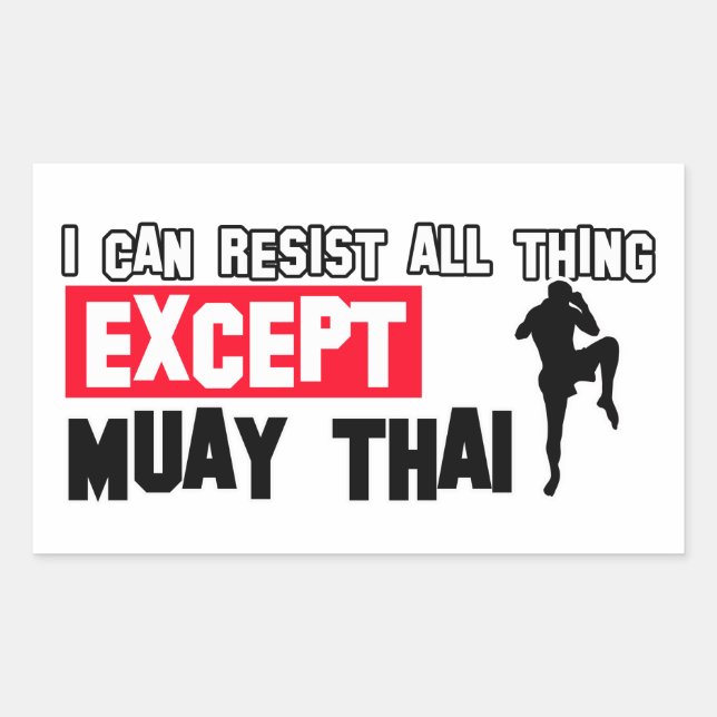 muay thai mrtial design sticker (Front)