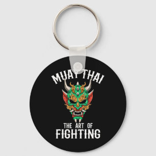 Muay Thai Oni Mask - Thai Boxing And Kickboxing Gi Keychain