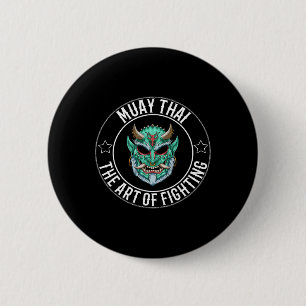 Muay Thai Oni - Thai Boxing And Kickboxing _1  2 Inch Round Button