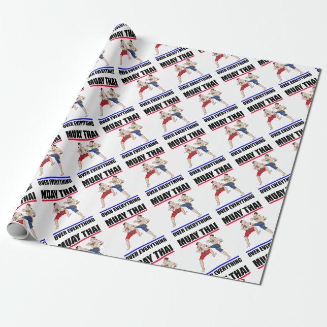 Muay Thai over everything Wrapping Paper (Unrolled)