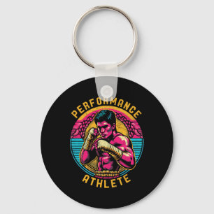 Muay Thai Performance Athlete Men's Kickboxing Mma Keychain