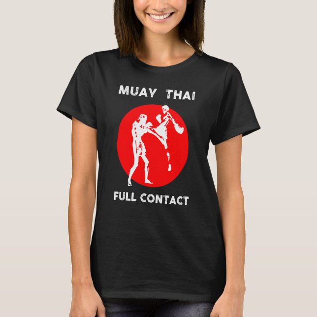 Muay Thai  Retro Kickboxing Boxing T-Shirt (Front)