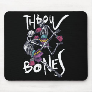 Muay Thai Skeleton - Thai Boxing And Kickboxing  Mouse Pad