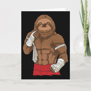 Muay Thai Sloth Kickboxing Fighter  Card
