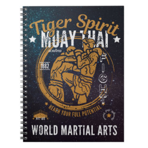 Muay Thai Spiral Notebook - Tiger Spirit