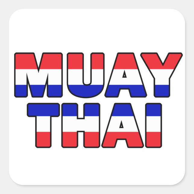 Muay Thai Square Sticker (Front)