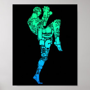 Muay Thai Thai Boxes Taekwondo Boys Children Men  Poster