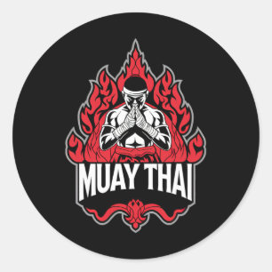 Muay Thai Thai Boxing 1  Classic Round Sticker