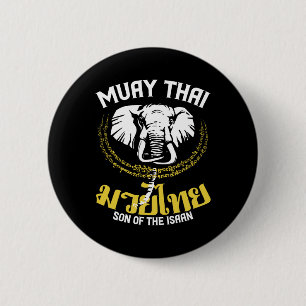 Muay Thai Thai Boxing Elephant Gift Martial Arts  2 Inch Round Button