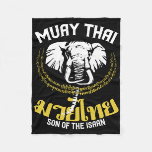 Muay Thai Thai Boxing Elephant Gift Martial Arts Fleece Blanket