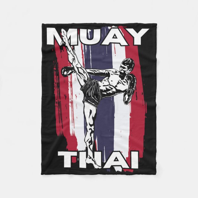 Muay Thai , Thai Boxing  Fleece Blanket (Front)