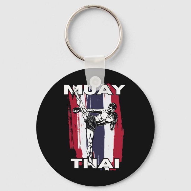 Muay Thai , Thai Boxing  Keychain (Front)