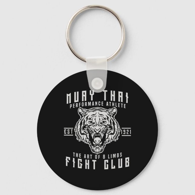 Muay Thai Thai Boxing Kickboxing Gift  Keychain (Front)