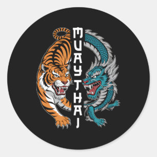 Muay Thai Thailand Boxing Muay Thai Fan Men Women  Classic Round Sticker