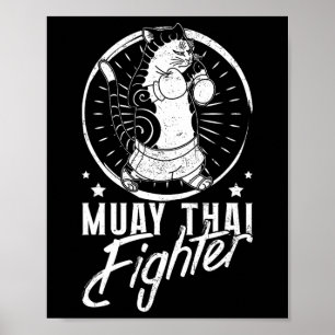 Muay Thai Thailand Fist Ring Knee Fighter Techniqu Poster