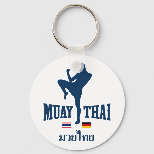 Muay Thai Thailand Germany Keychain (Front)