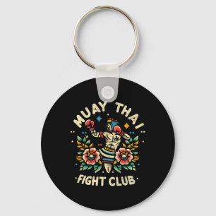 Muay Thai Thailand Kickboxing Mma Fighter Traditio Keychain